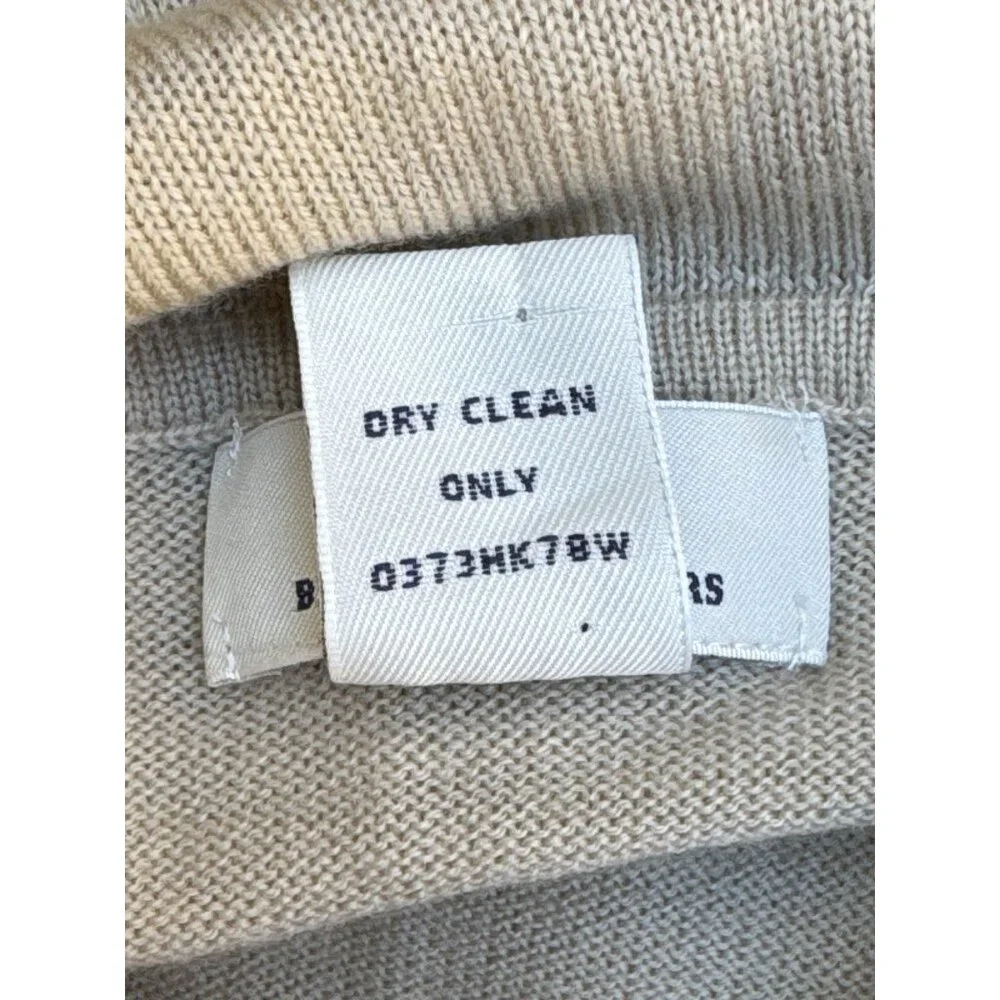 Brooks Brothers 346 Womens XL Beige 100% Merino Wool Cowl Neck Sweater‎
